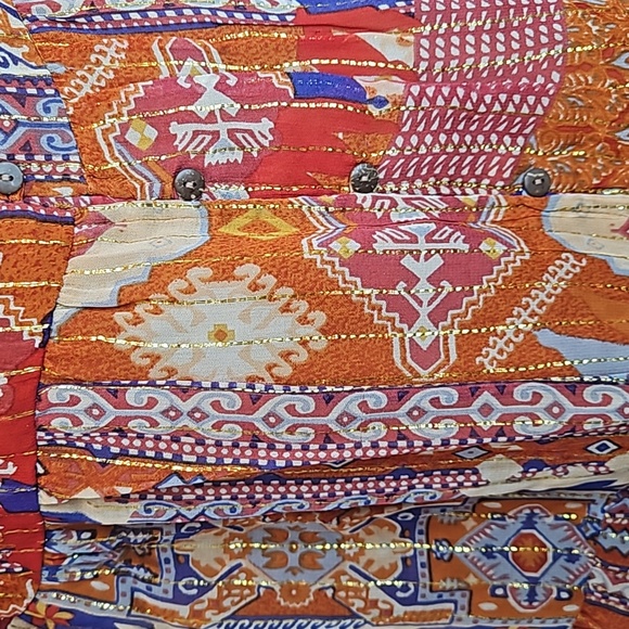 *NWT* RAGA Sunset Flutter Sleeve Metallic Dress - Picture 7 of 12